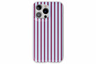 Front view of Stripes (Burgundy) case showing stripe print design