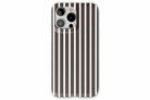 Front view of Stripes (Chocolate) case showing stripe print design