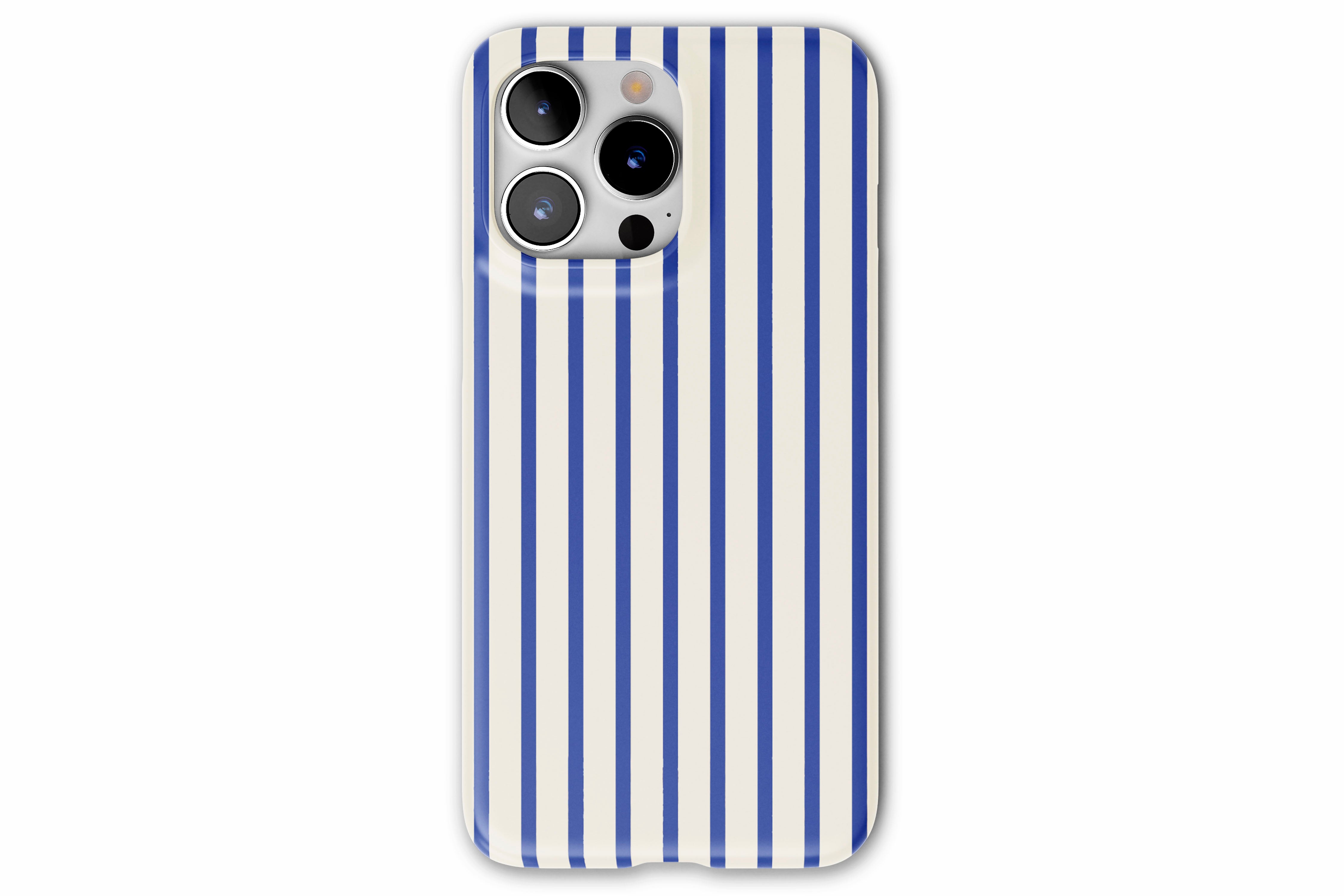 Front view of Stripes Cobalt case showing stripes print design