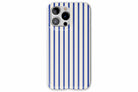 Front view of Stripes Cobalt case showing stripes print design