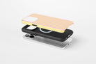 Side view of Stripes (Lemonade) case showing stripe print design