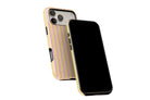 Side view of Stripes (Lemonade) phone case showing button cut-outs