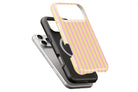 Stripes (Lemonade) magnetic case showing built-in magnetic ring compatible with MagSafe charging