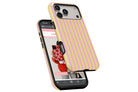 Side view of Stripes (Lemonade) magnetic tough case showing button cut-outs