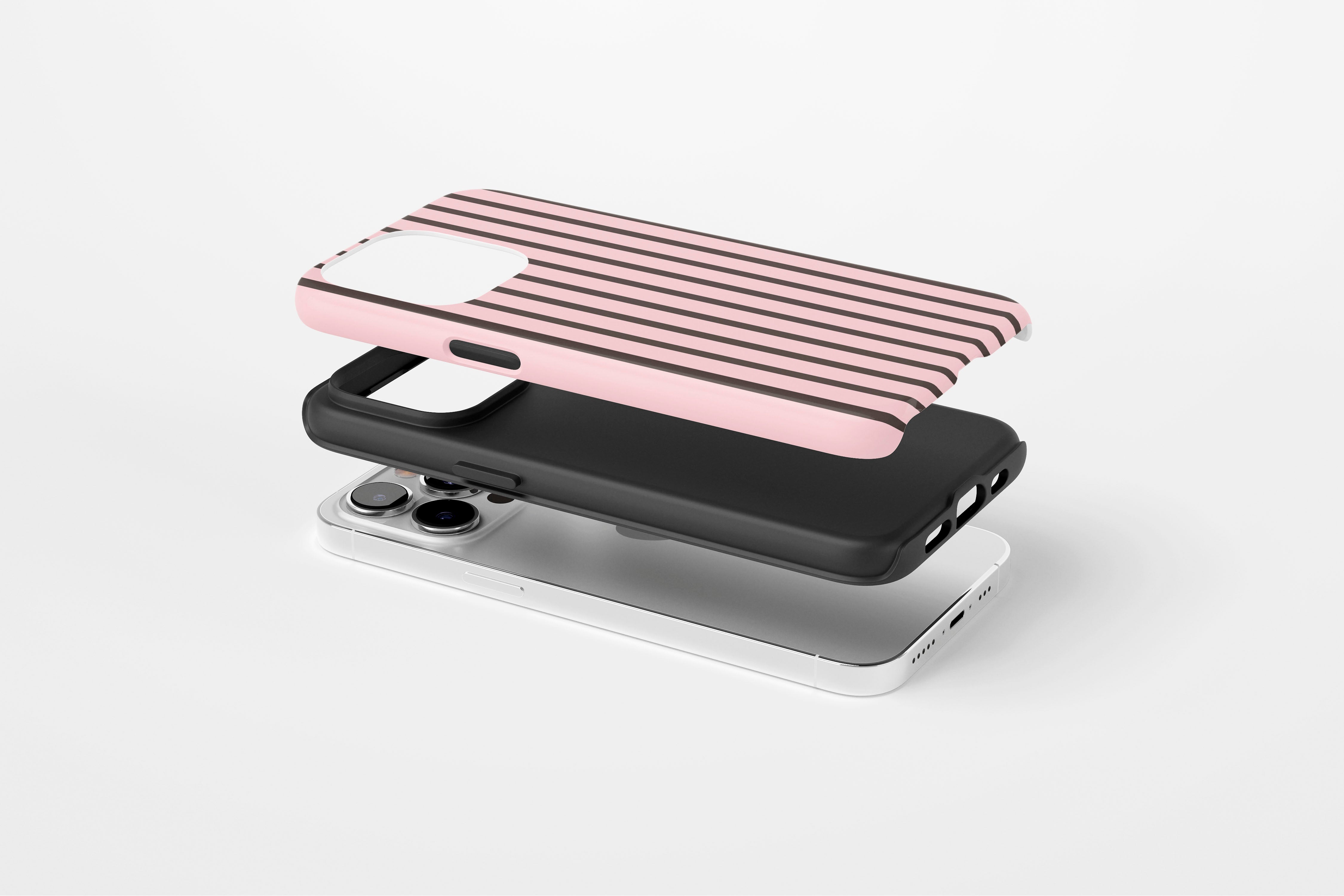 Side view of Stripes (Neapolitan) case showing an example of tough case