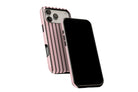Side view of Stripes (Neapolitan) phone case showing button cut-outs