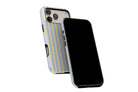 Side view of Stripes (Neapolitan) phone case showing button cut-outs