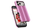 Side view of Sunday Club MagTough phone case showing button cut-outs
