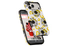 Side view of Sunflowers magnetic tough case showing button cut-outs