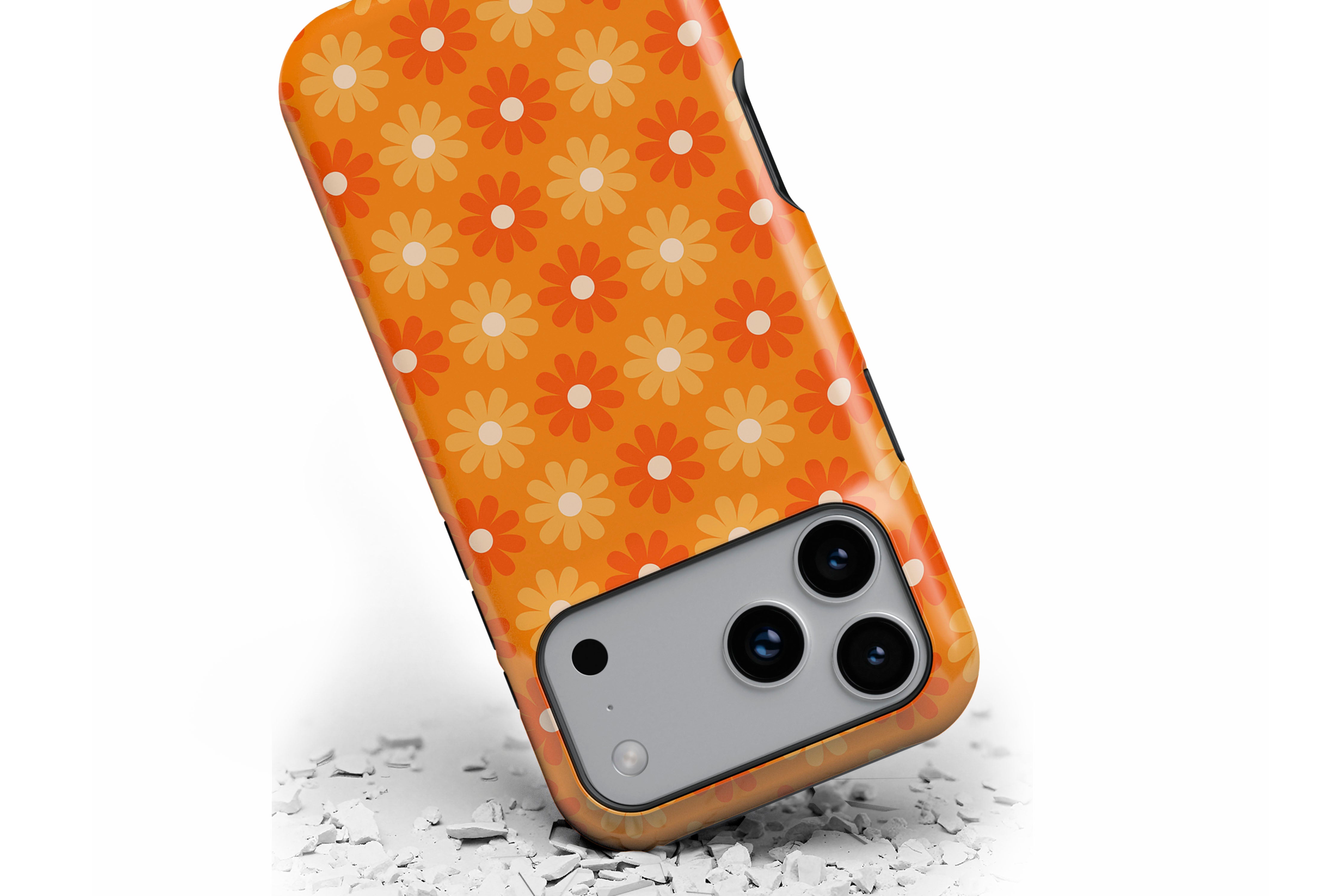 Front view of Sunlit Daisies magnetic tough case showing floral print design