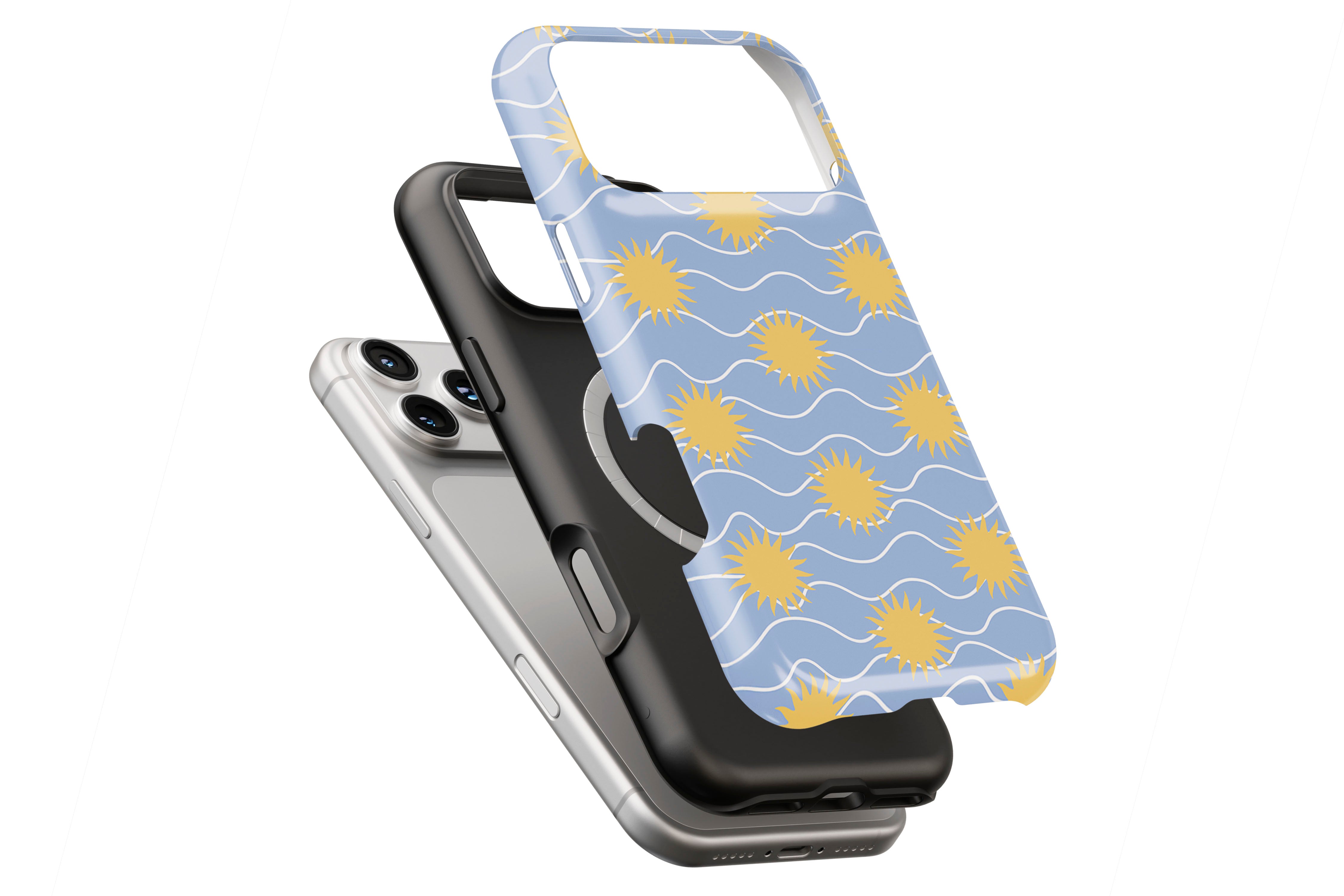 Sunstroke magnetic case showing built-in magnetic ring compatible with MagSafe charging