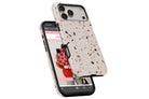 Side view of Terrazzo Nude Print magnetic tough case showing button cut-outs