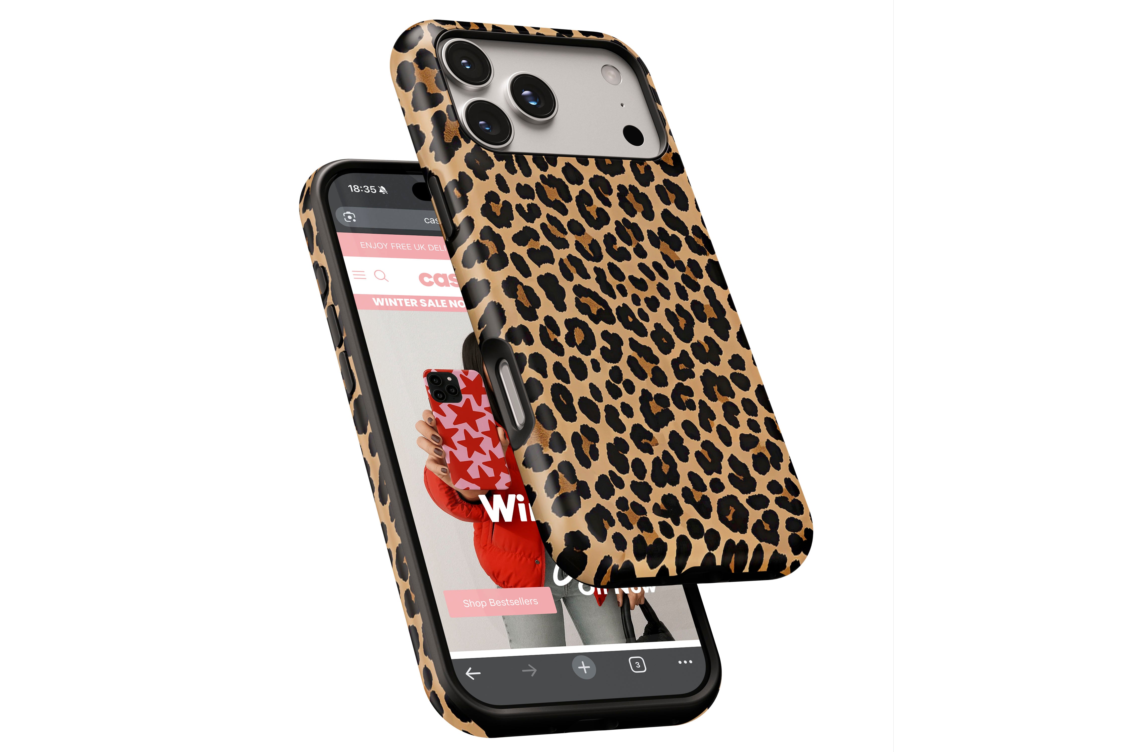 Side view of Wild Side magnetic tough case showing button cut-outs