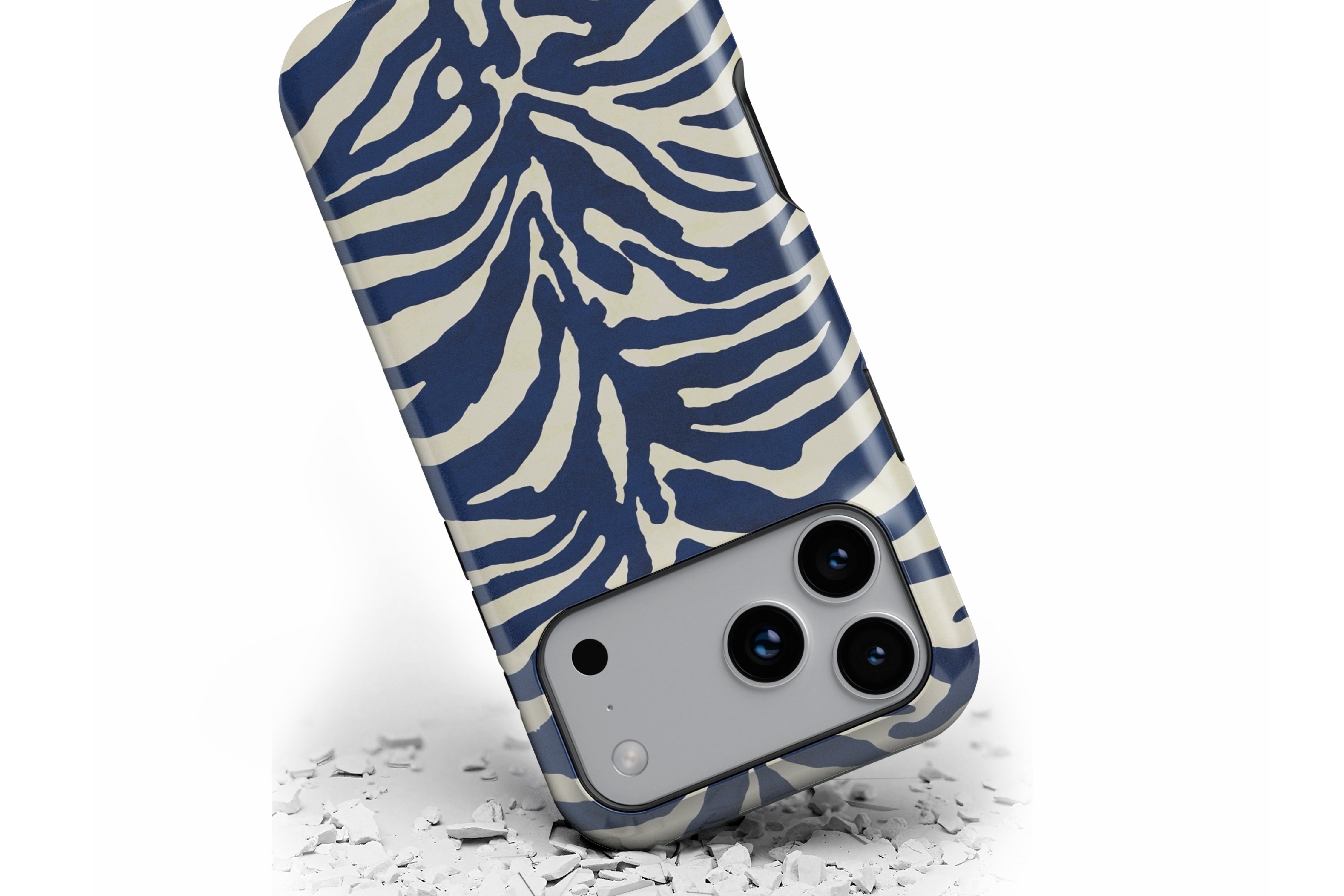 Front view of Zebra Print magnetic tough case showing animal print design