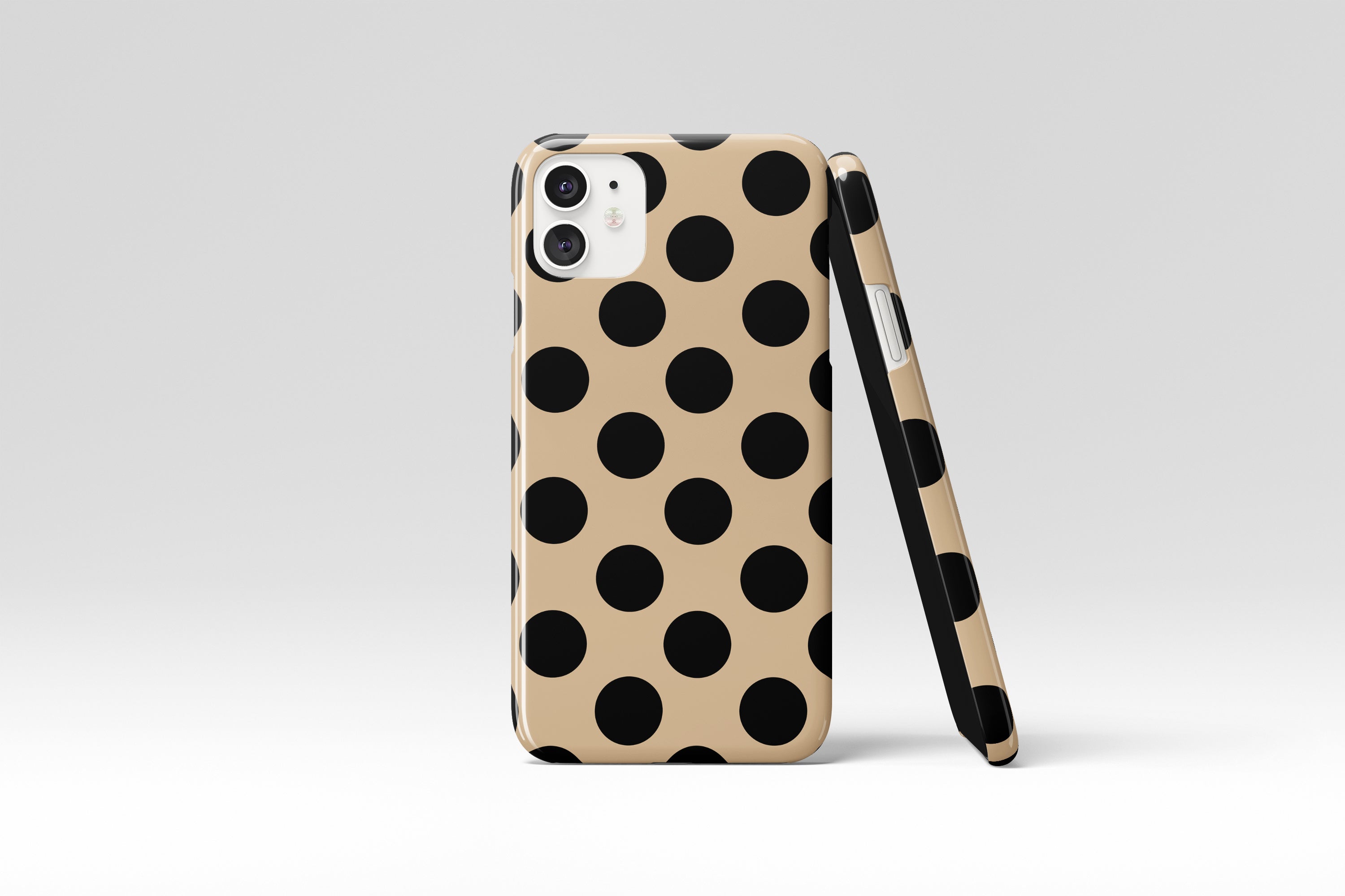 Polka Dot (Nude & Black) Mobile Phone Cases - Casetful