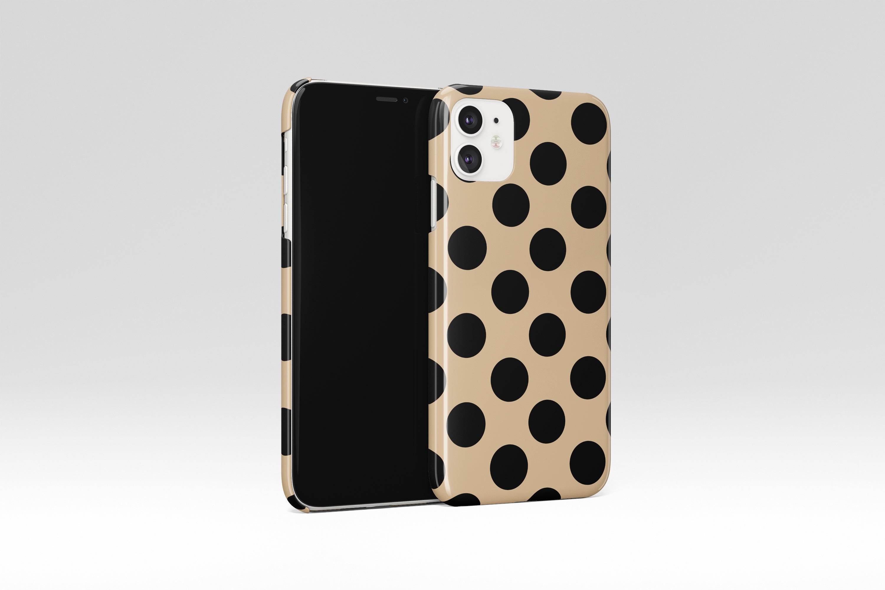 Polka Dot (Nude & Black) Mobile Phone Cases - Casetful