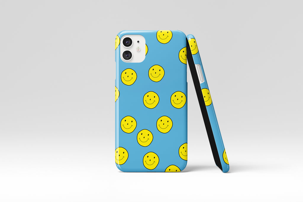 Blue Smiley Mobile Phone Cases - Casetful