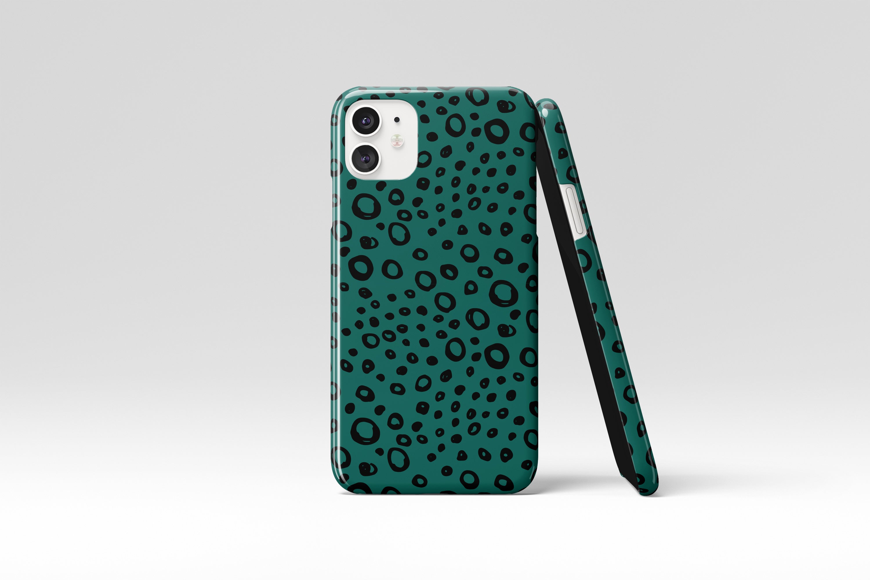 Painted Dots (Storm Green) Mobile Phone Cases - Casetful