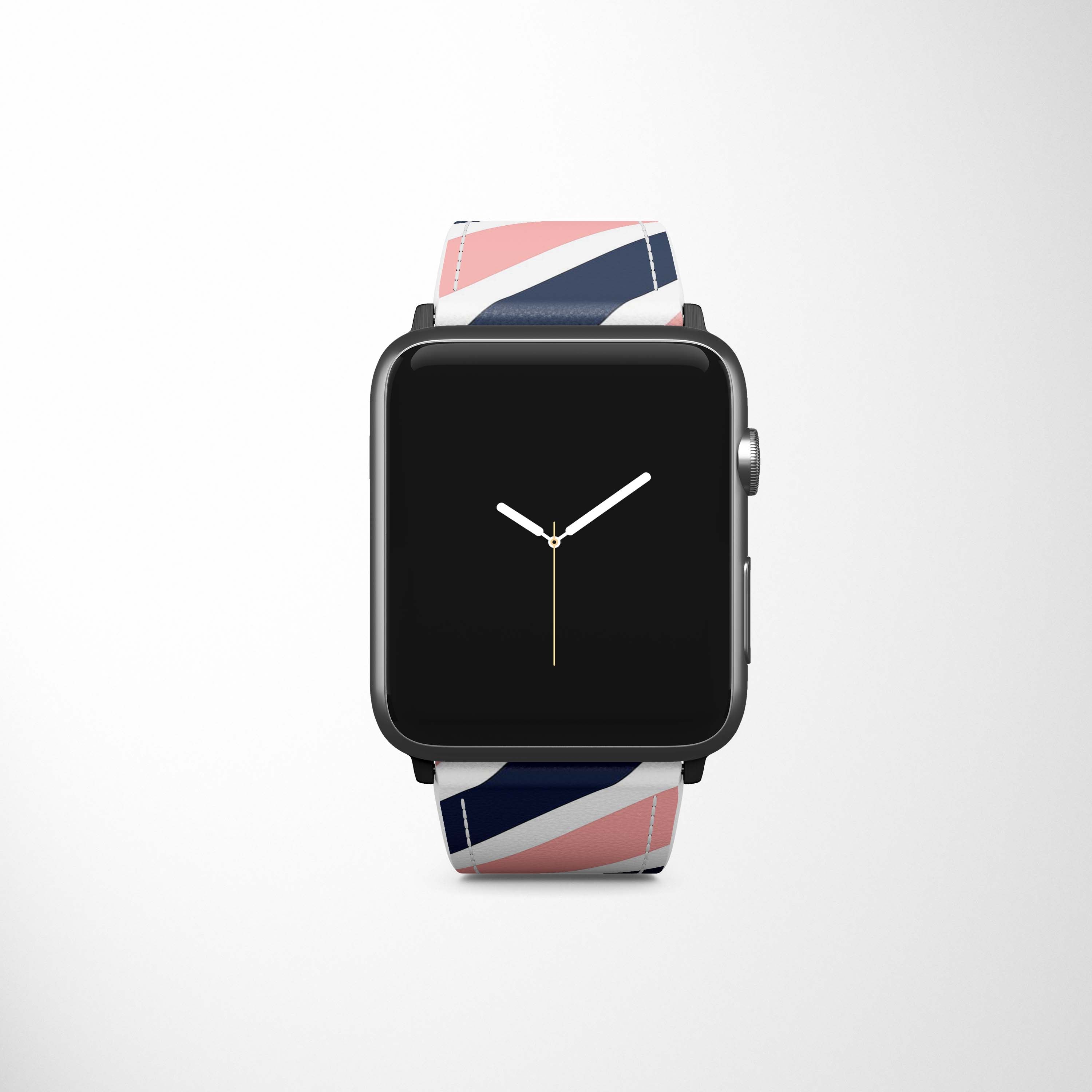 Pink Stripes Apple Watch Strap Apple Watch Straps - Casetful