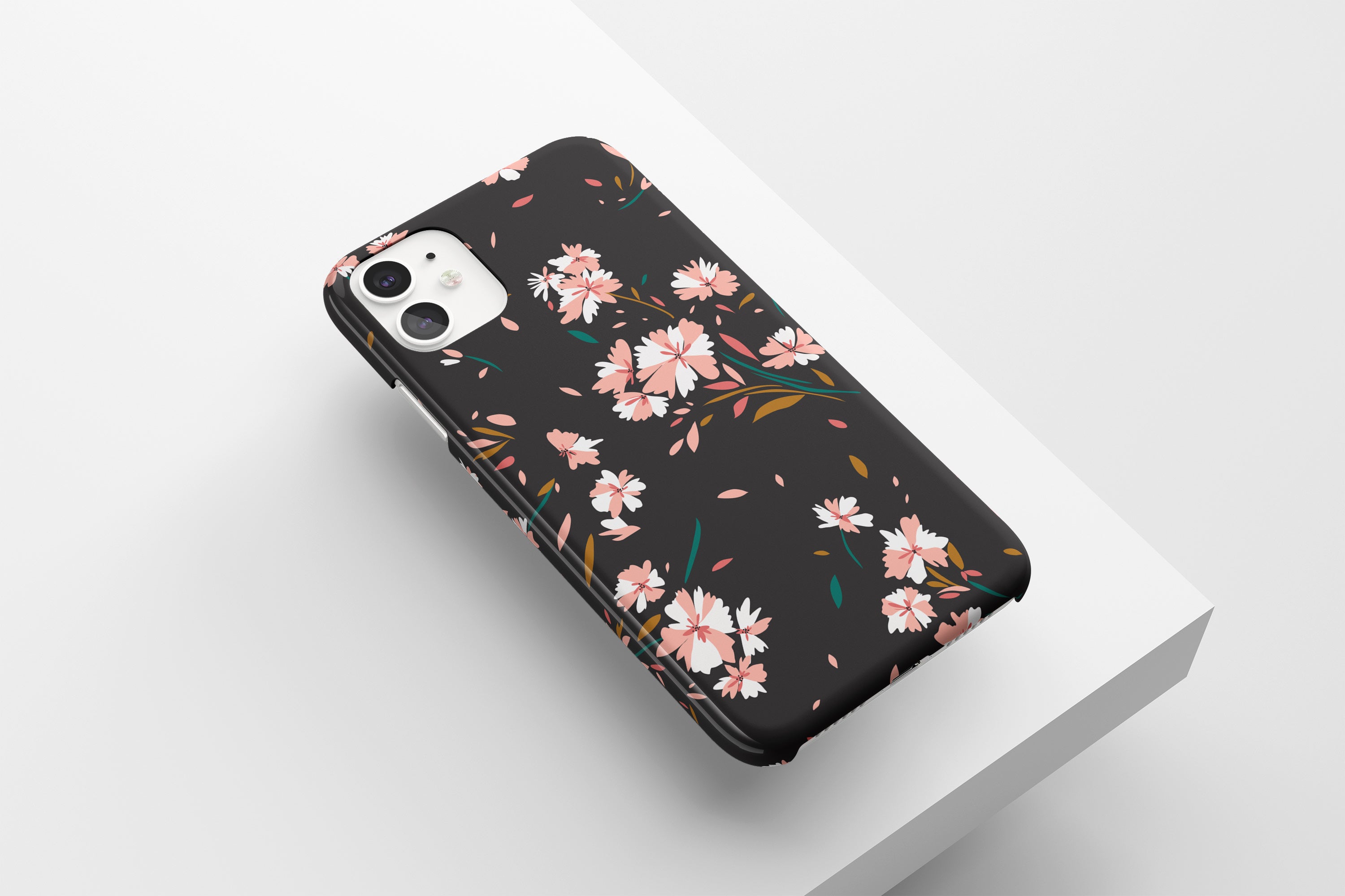 Black Floral Phone Case Flowers iPhone Case Casetful