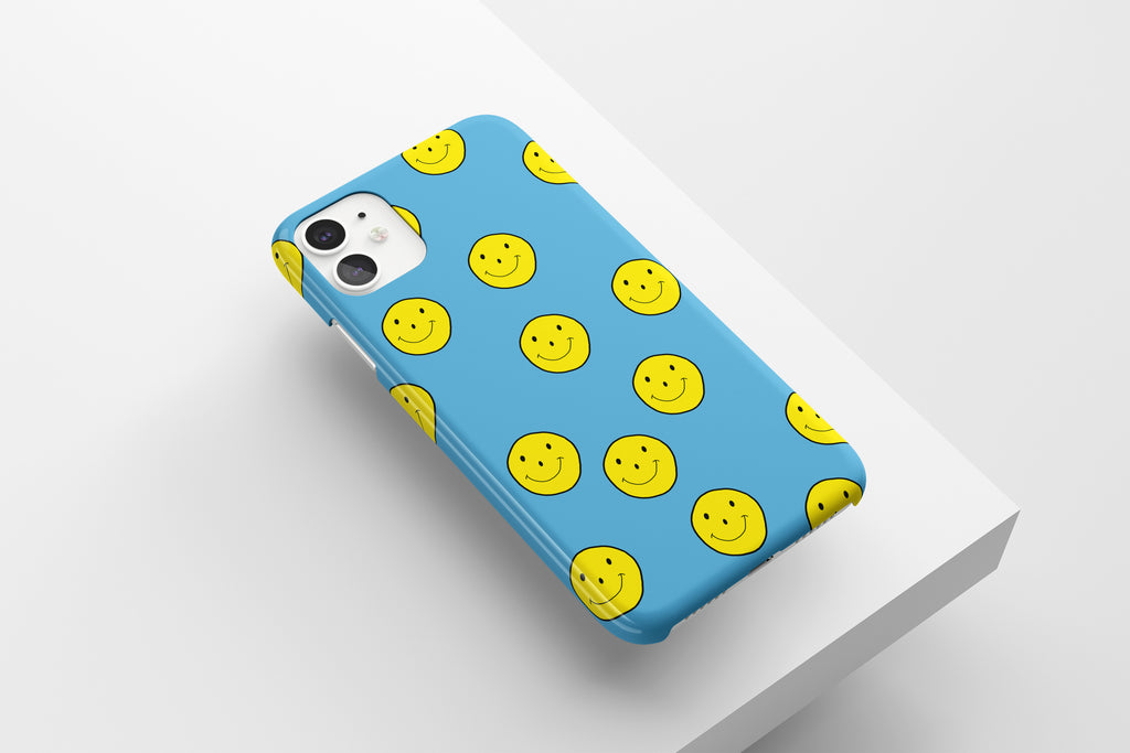 Blue Smiley Mobile Phone Cases - Casetful