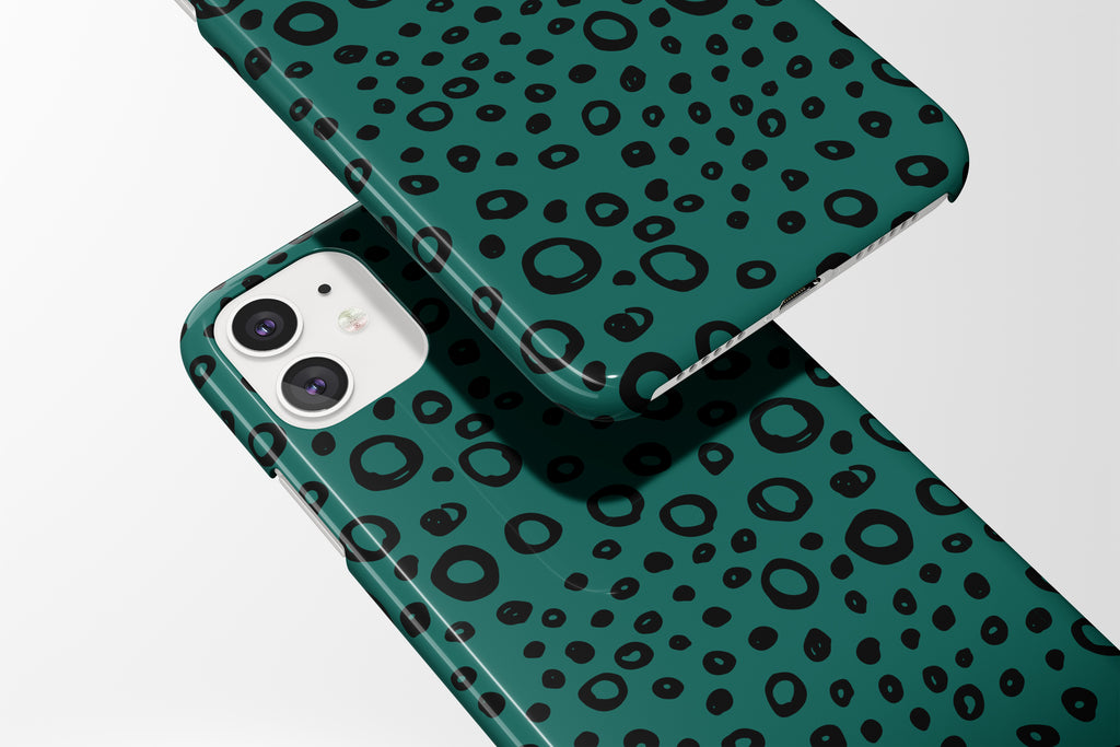 Painted Dots (Storm Green) Mobile Phone Cases - Casetful