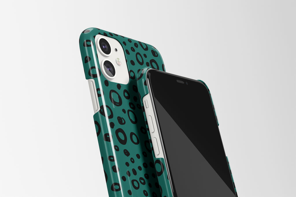 Painted Dots (Storm Green) Mobile Phone Cases - Casetful