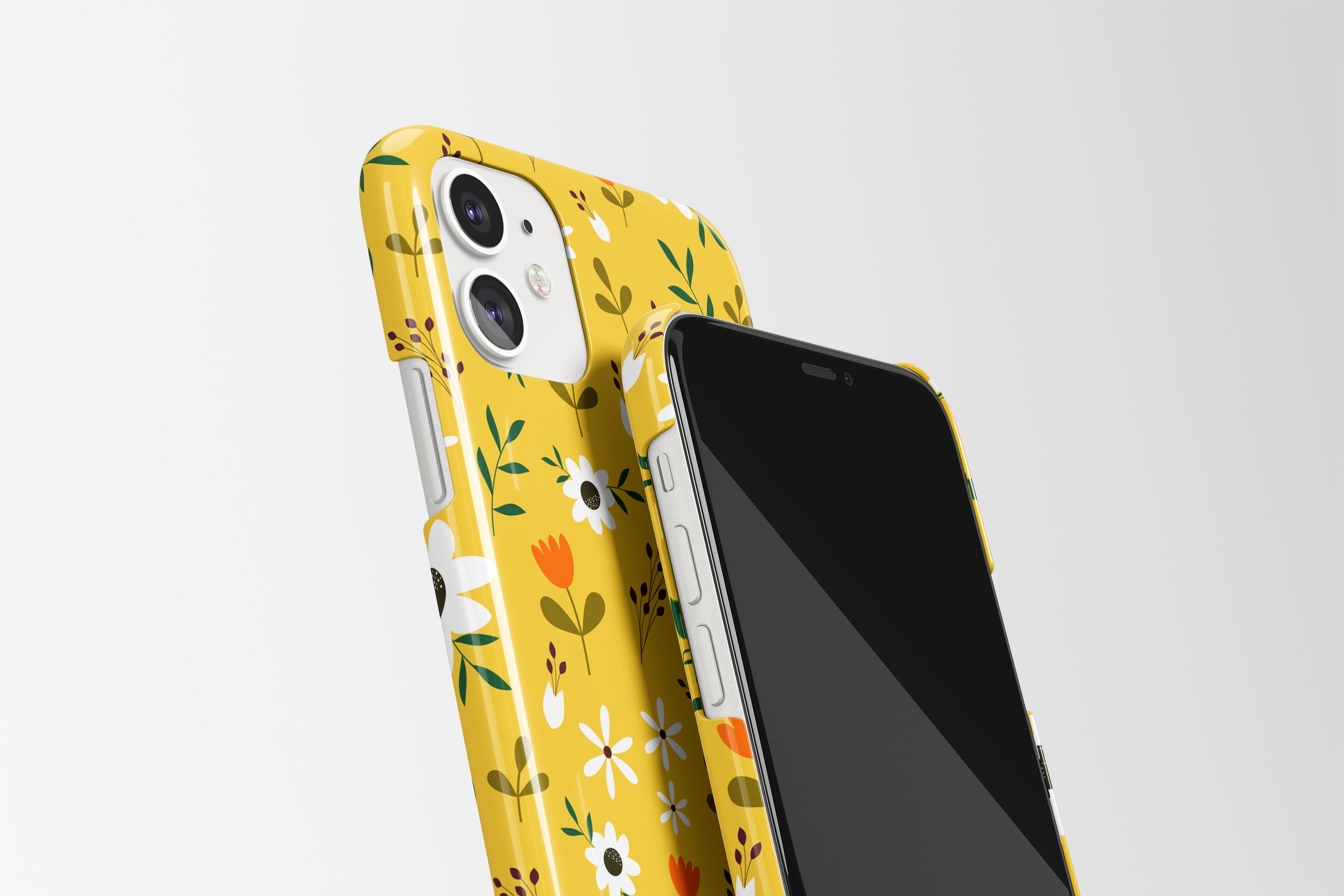 Mustard Floral Mobile Phone Cases - Casetful
