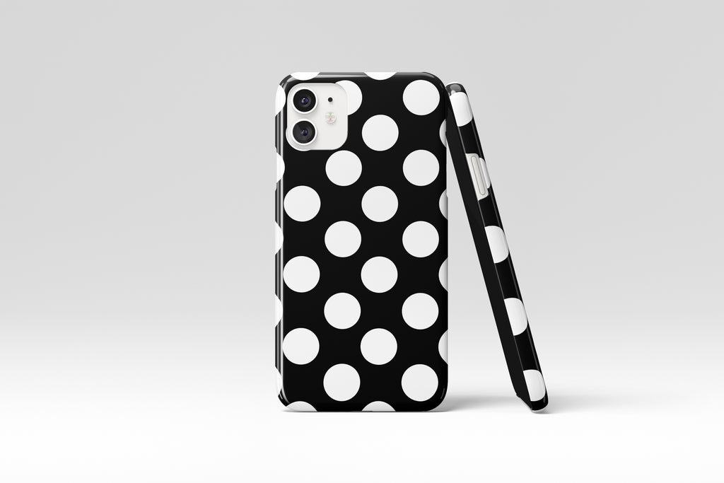 Polka Dot (Black) Mobile Phone Cases - Casetful