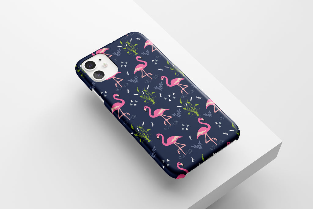 Navy Flamingo Mobile Phone Cases - Casetful