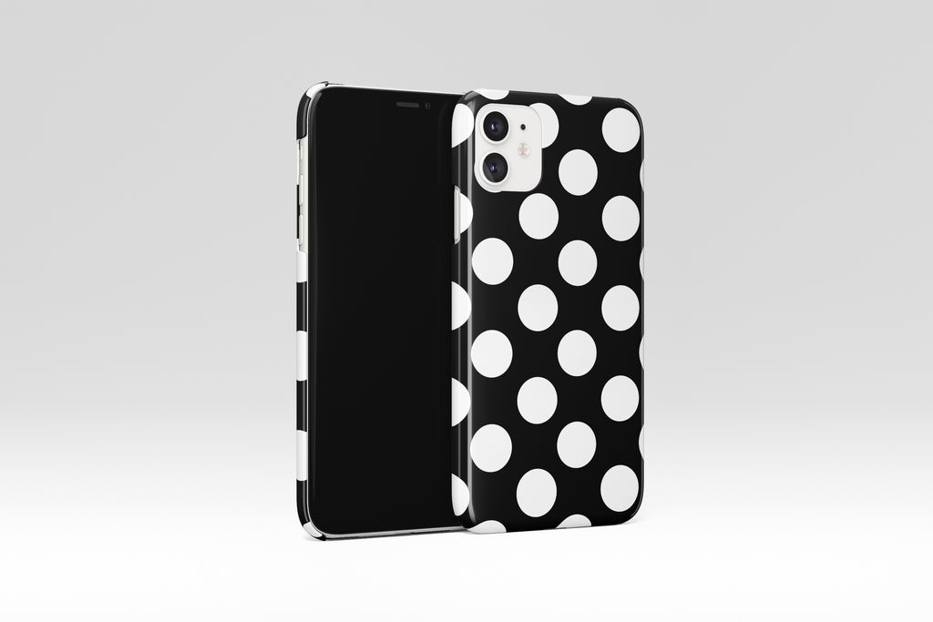 Polka Dot (Black) Mobile Phone Cases - Casetful