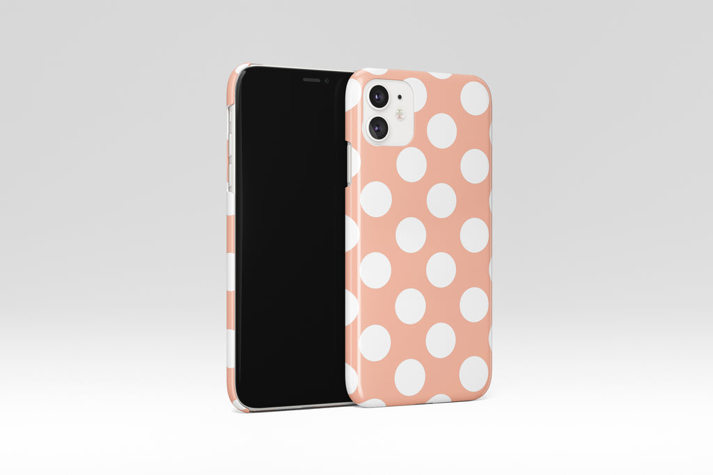 Polka Dot (Nude & White) Mobile Phone Cases - Casetful