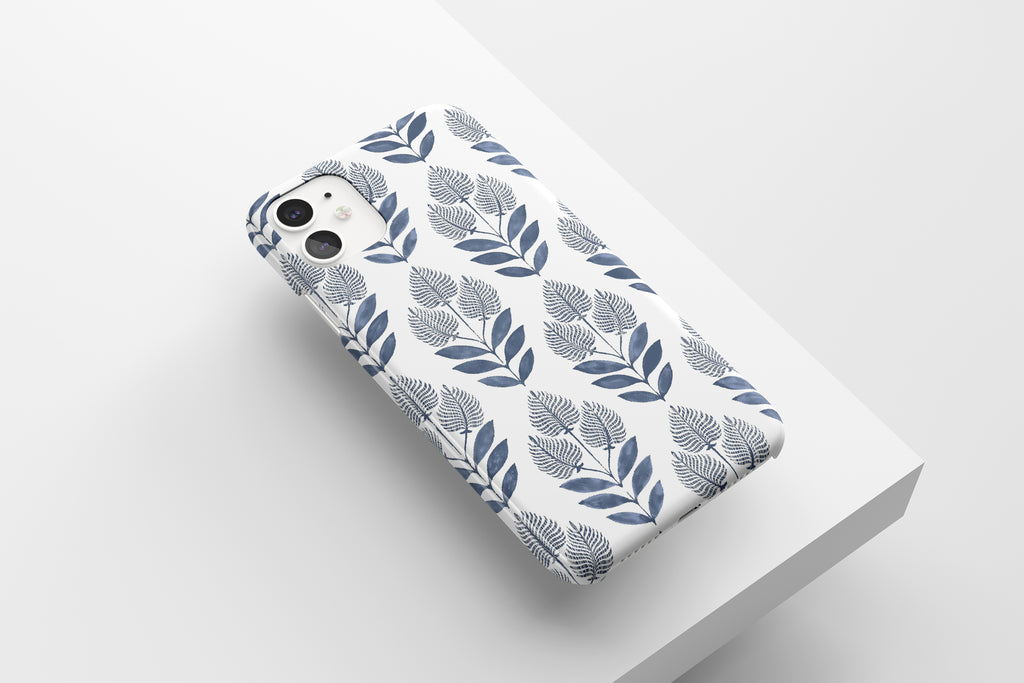 Blue Leaf Mobile Phone Cases - Casetful