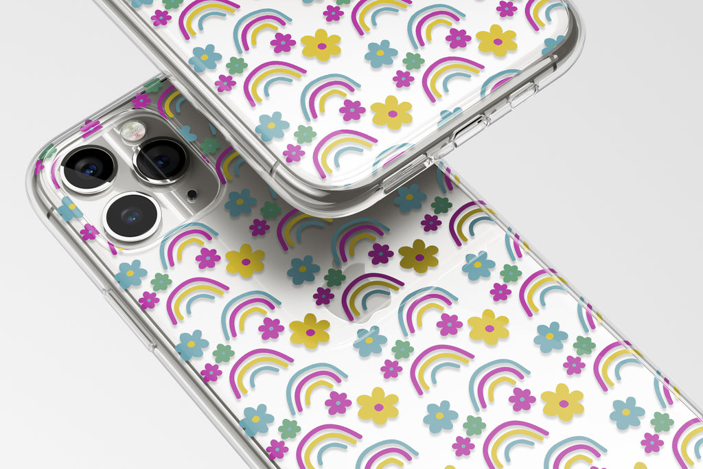 Rainbow Floral Mobile Phone Cases - Casetful