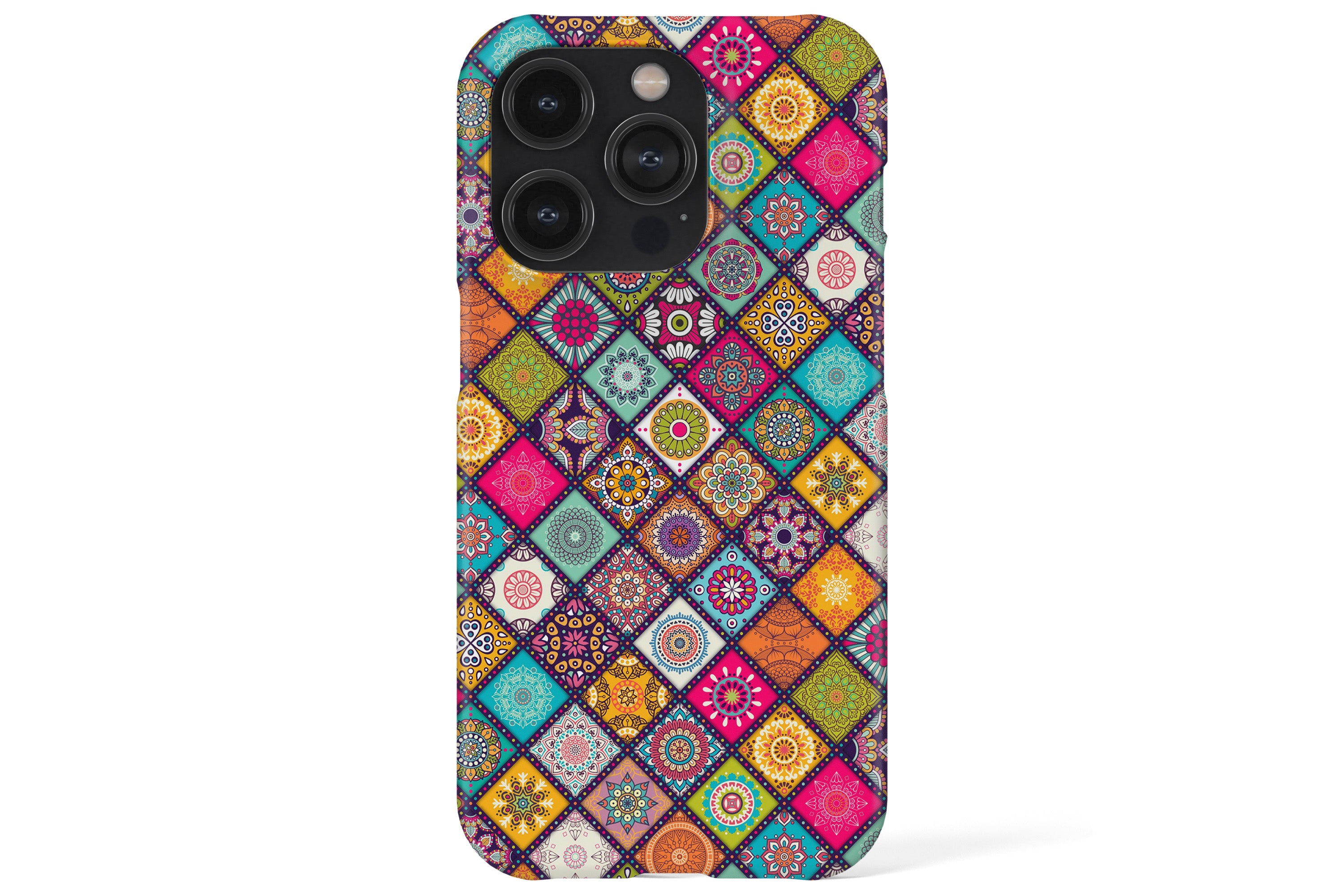 Boho Patchwork Phone Case Hippie Flowers iPhone Case Casetful