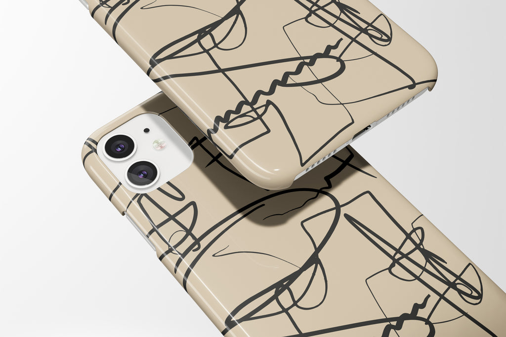 Line Art Mobile Phone Cases - Casetful