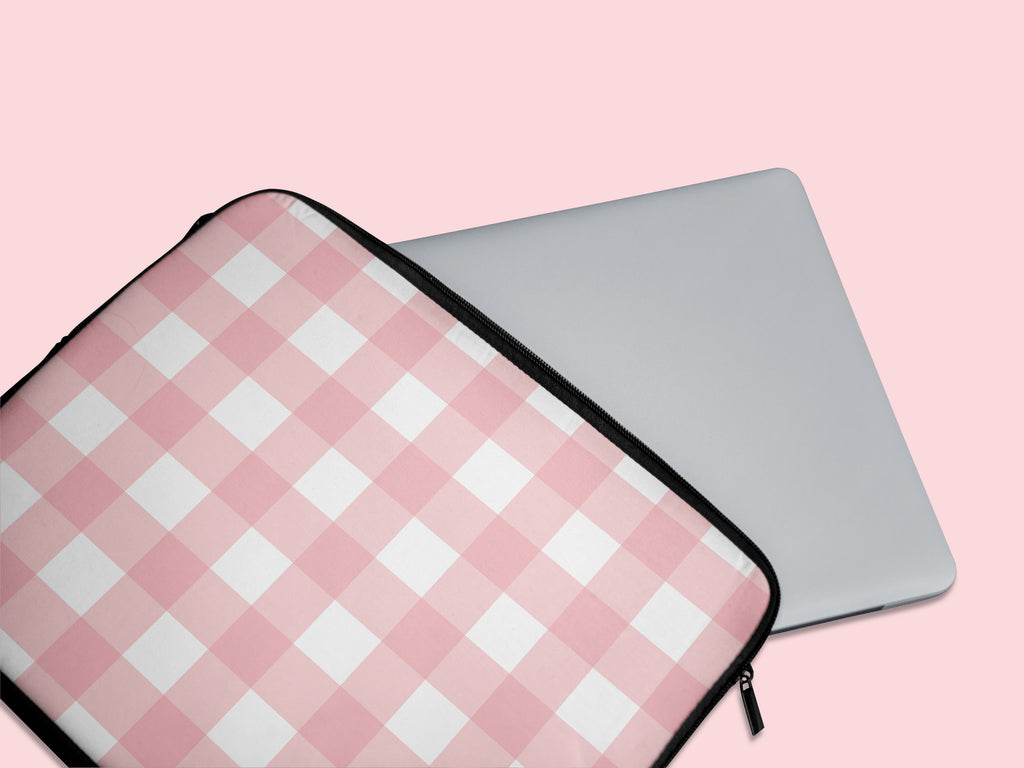 Pink Plaid Laptop Sleeves - Casetful