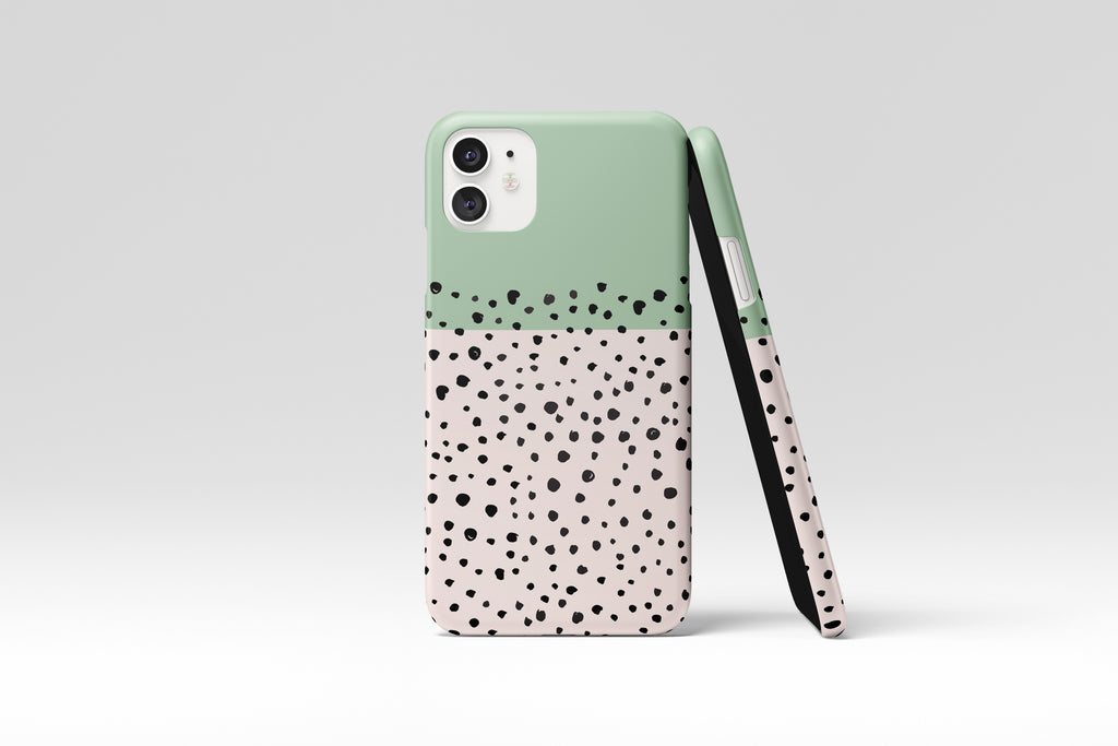 Drawn Dots (Pastel Green) Mobile Phone Cases - Casetful