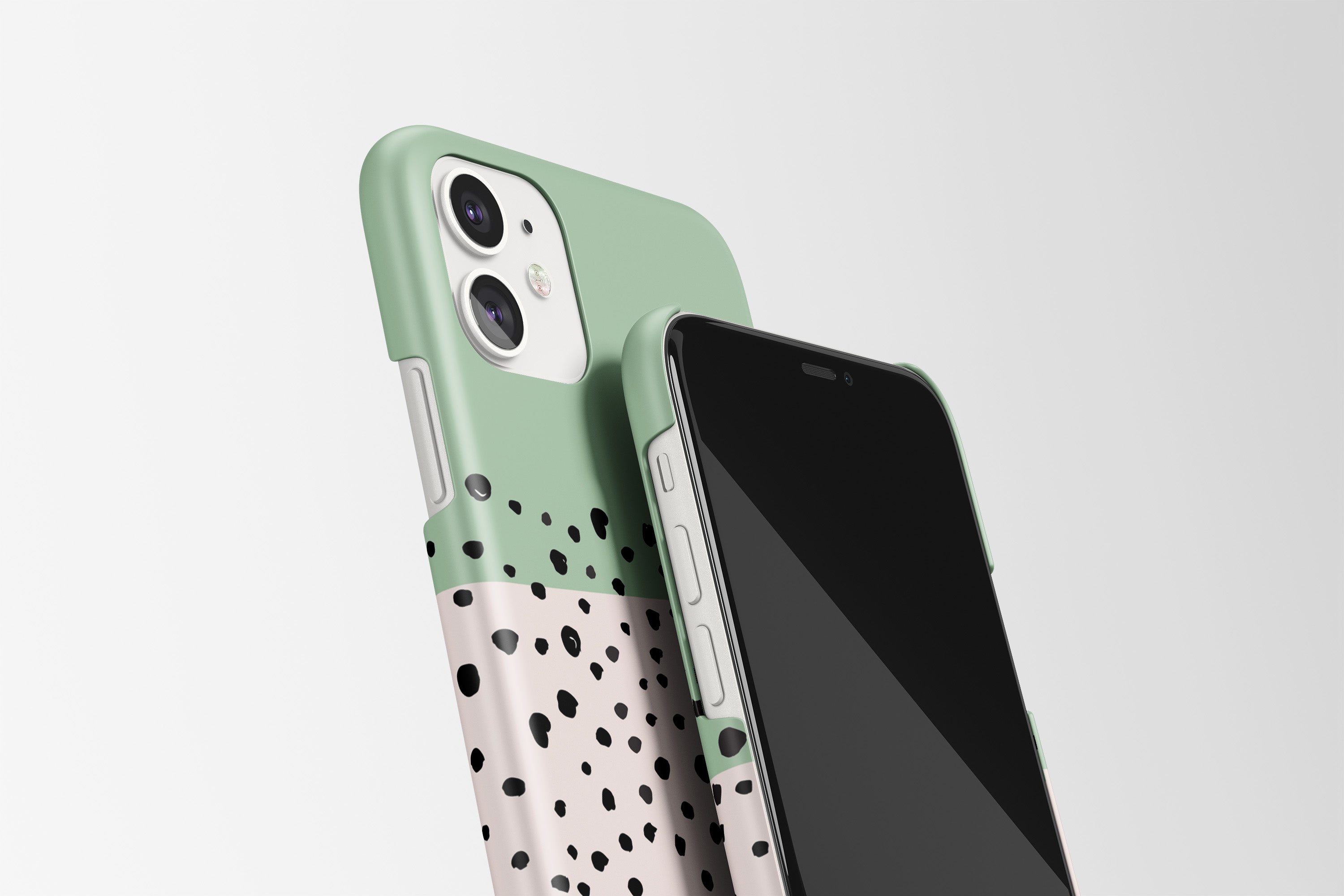 Drawn Dots (Pastel Green) Mobile Phone Cases - Casetful