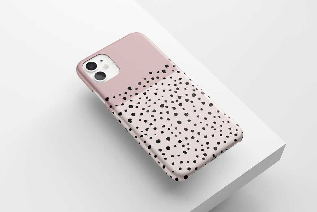 Drawn Dots (Pastel Pink) Mobile Phone Cases - Casetful