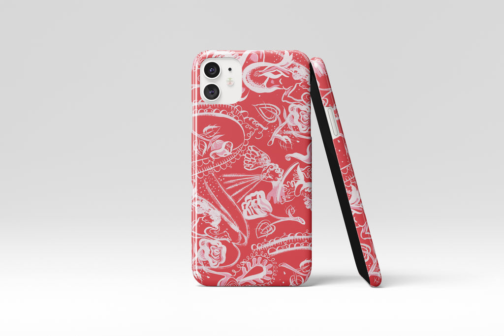 Red Art Mobile Phone Cases - Casetful