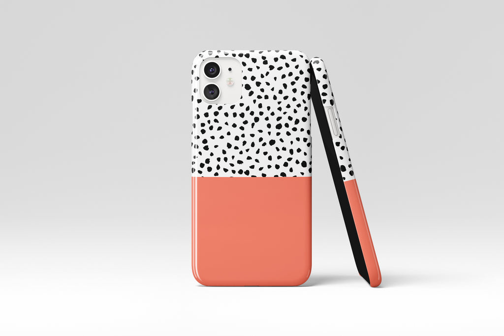 Geo Dots (Coral) Mobile Phone Cases - Casetful