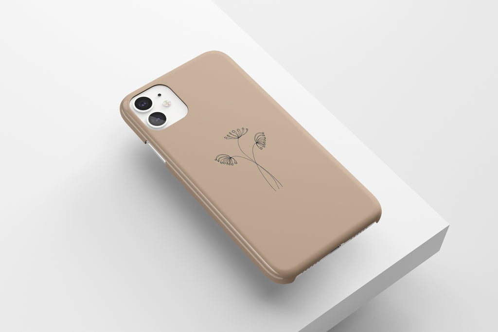 Minimal Flower (Nude) Mobile Phone Cases - Casetful