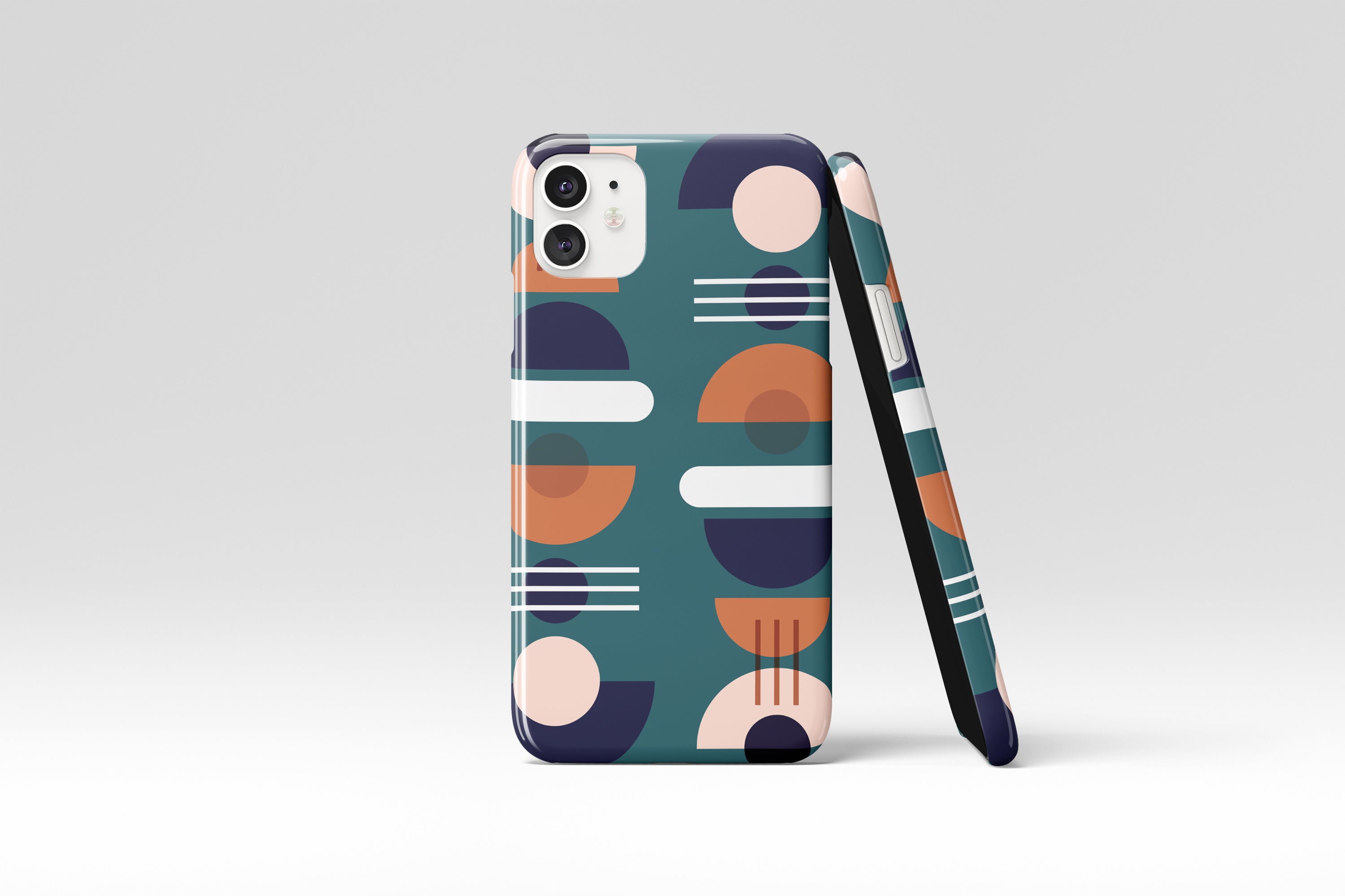 Shapes (Teal) Mobile Phone Cases - Casetful