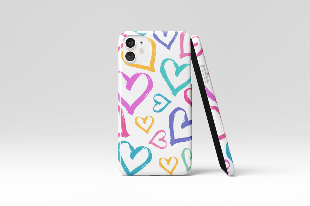 Painted Hearts Mobile Phone Cases - Casetful