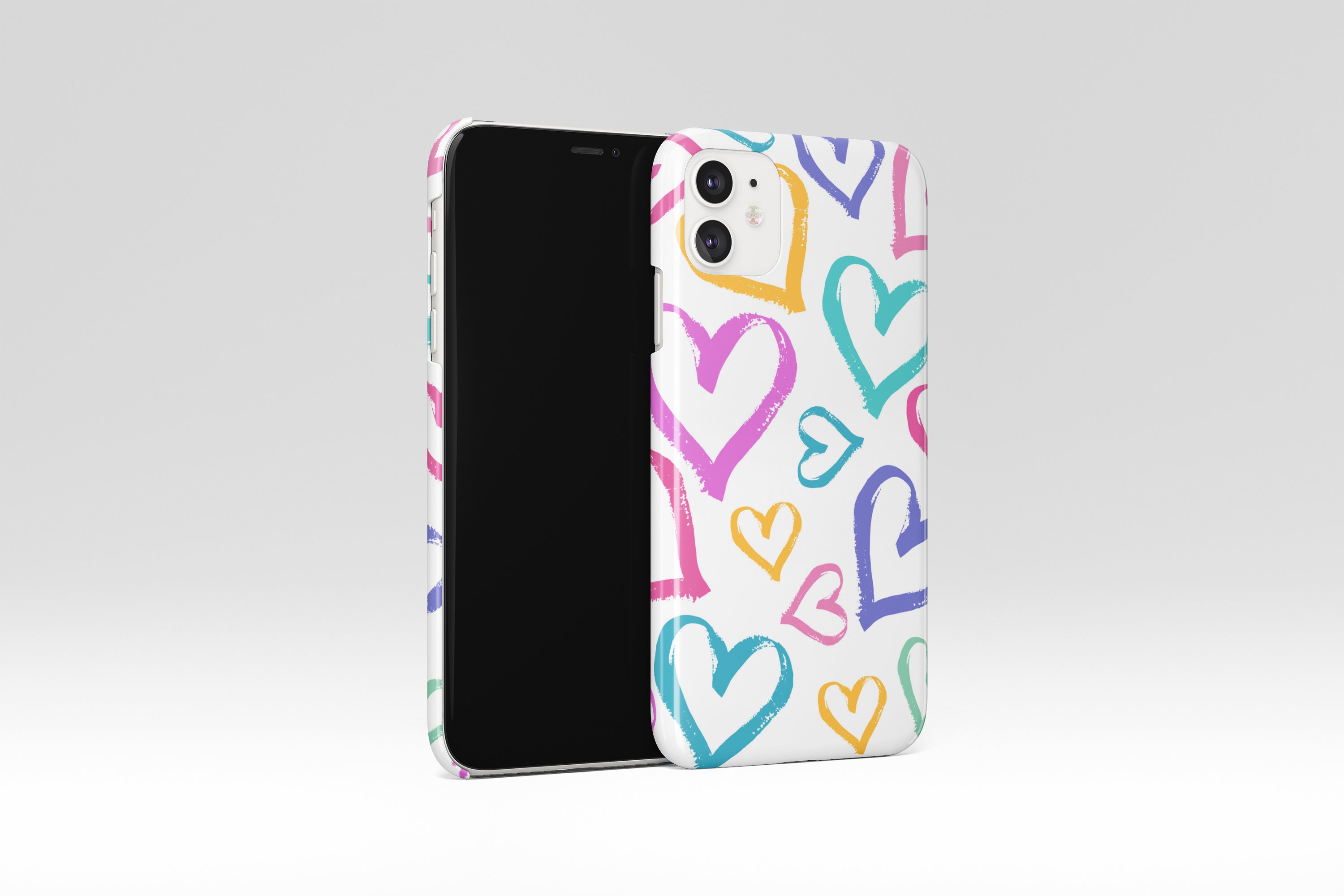 Painted Hearts Mobile Phone Cases - Casetful
