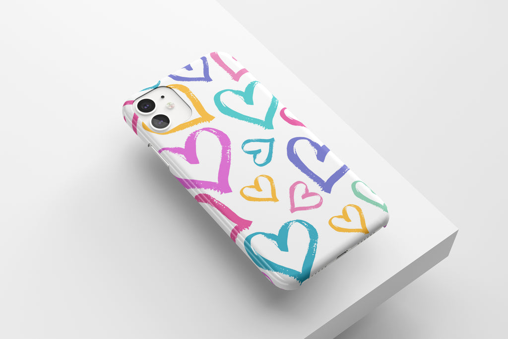 Painted Hearts Mobile Phone Cases - Casetful