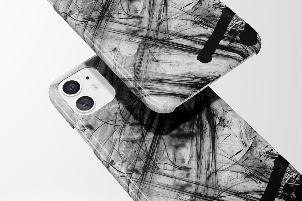 Monochrome Scribble Mobile Phone Cases - Casetful