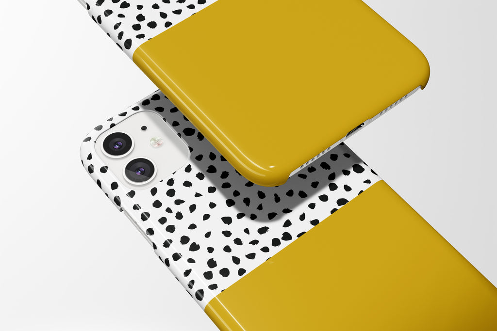 Geo Dots (Mustard) Mobile Phone Cases - Casetful
