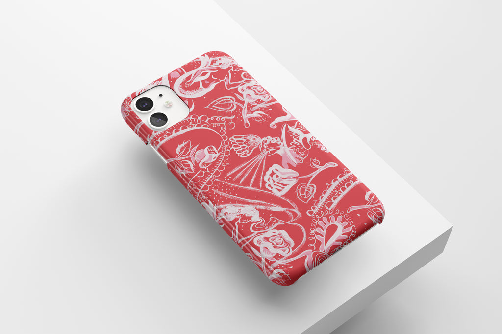 Red Art Mobile Phone Cases - Casetful